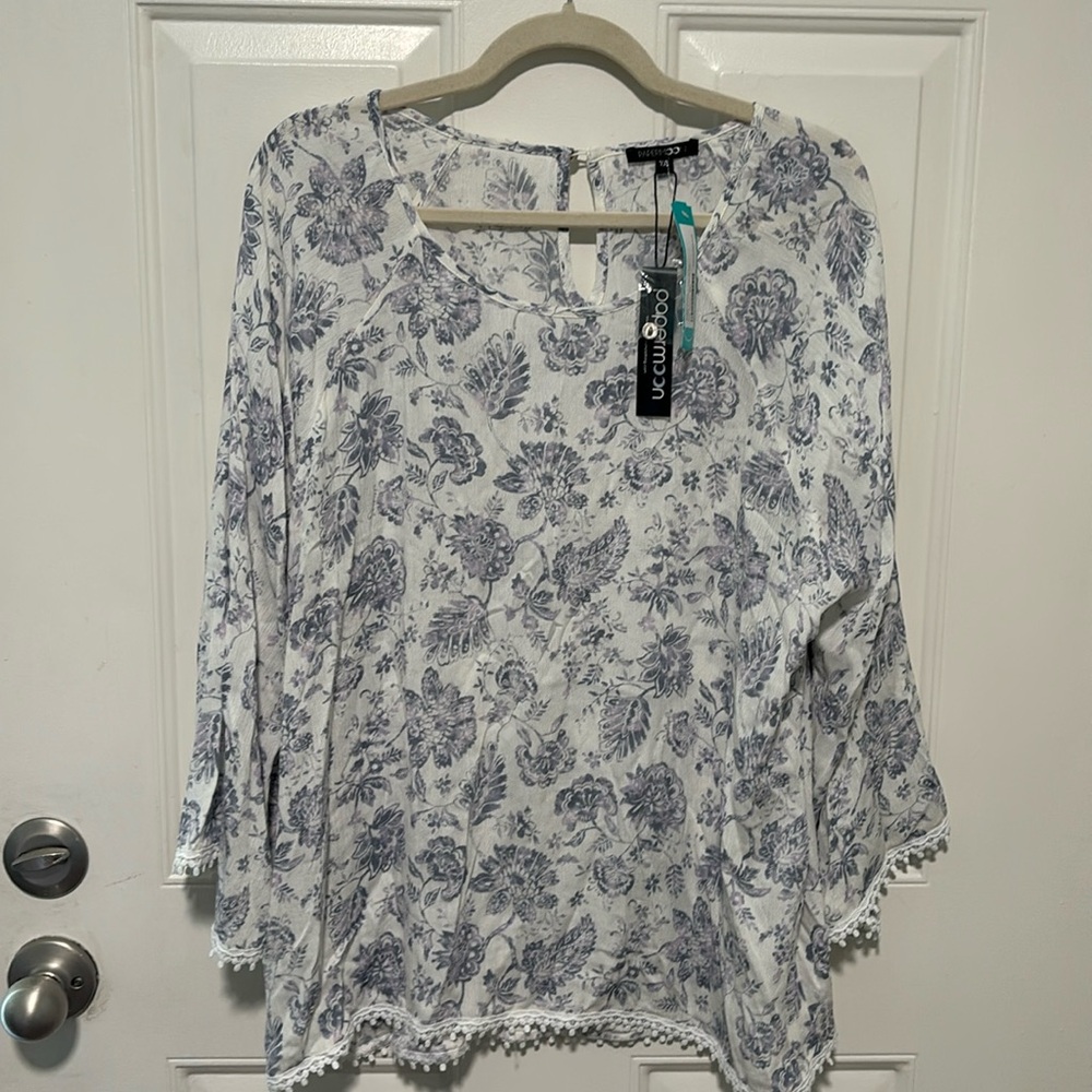 Paper moon XXL boho Enola Crochet Detail blouse from Stitch Fix Size XXL